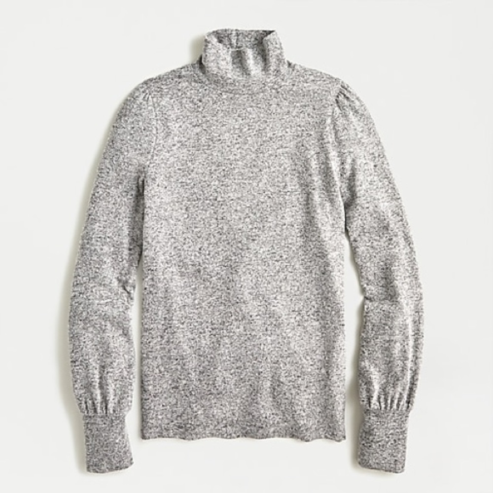 J.Crew | Supercozy Balloon-sleeve Mockneck Top